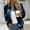Blue, variant on Womens Casual Jackets Zip Up Jacket Floral Print Coat Stand Collar Short Sports Zipper Outwear Vests for Women Dressy Leather Casual Jackets for Women Womens Dress Jackets Lightweight Women Business