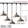 thumbnail image 3 of FSLiving J Track Pendants Lighting Iron Art Iron Macaron Khaki Decoratefor Instant Pendant Light for Cabinet Kitchen Island Customizable Track Lighting Bulbs Not Included - 1 Lights, 3 of 6