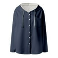 thumbnail image 2 of Njagoc3 Womens Solid Color Long Sleeve Tops Long Sleeve Hooded Casual Coat, 2 of 6