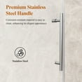 thumbnail image 4 of 46-48" W * 76" H Frameless Single Sliding soft-close Shower Doors, Bathroom Sliding Shower Door, 5/16" (8mm) Thick SGCC Tempered Glass Door, 4 of 9