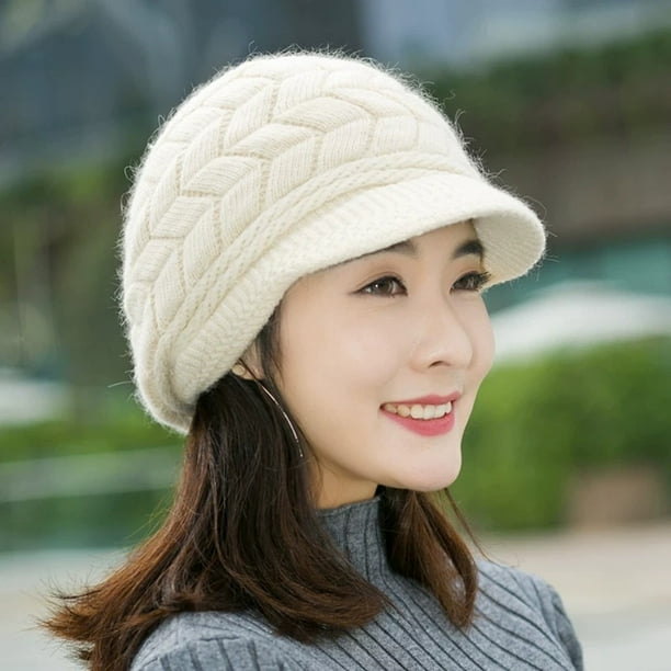 Knitted on sale peak cap