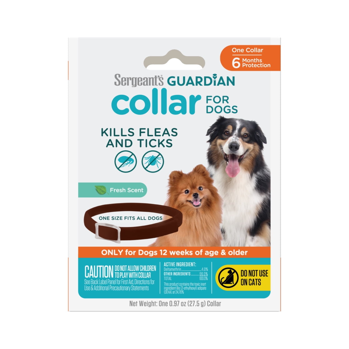 (2 pack) Sergeant's Guardian Flea & Tick Collar for Dogs