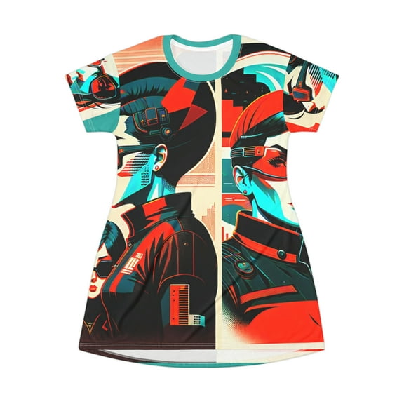 Women's Cyberpunk T-Shirt Dress