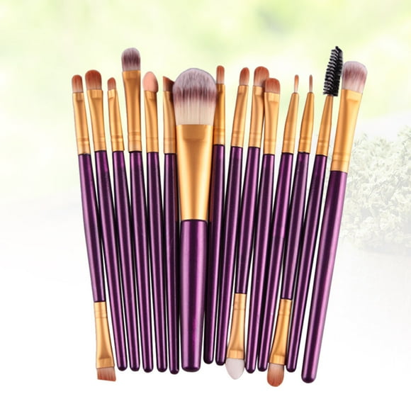 WHAMVOX 15Ud De Brochas Para Maquillaje Con Suaves Y Mango Plástico Para Uso Diario