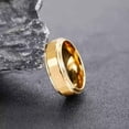 thumbnail image 2 of 8mm Gold Tungsten Carbide Ring Polished Men's Statement Jewelry, 2 of 2