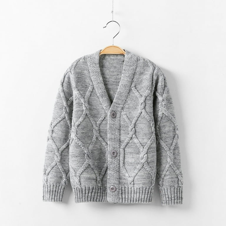 2024 New Kids And Boys Cardigan Boys Jacket 2t Sweater Button Down Cable Girl Hoodies Knit Chunky V Neck Boys Fleece Long Sleeve Outwear Nation Cable Boys Zip up Hoodies Walmart