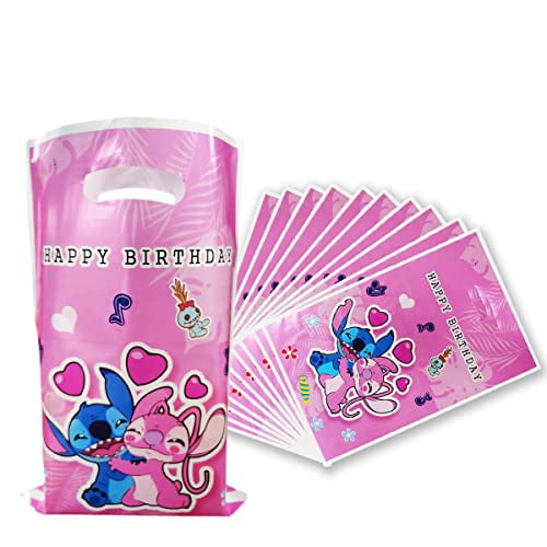 30Pcs Pink Lilo and Stitch Party Gift Bags,Girl Lilo and Stitch