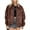 Coffee, variant on Women Faux Leather Jackets Bomber Casual Zip Moto Biker Coat