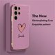 thumbnail image 5 of Luxury Plating Silicone Case For Samsung Galaxy S23 Ultra S22 S21 Plus S20 fe S10 NOTE 20 10 8 9 Love Heart Shockproof Cover, 5 of 5