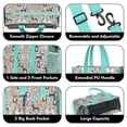 thumbnail image 3 of Teacher Tote Bag,Cute Pitbull Terriers Dog and Flower Teacher Utility Tote Bag,Large Work Tote Bags for Women with Multiple Pockets,Top Zipper Closure,13.8x10.6x6.7 Inch, 3 of 5