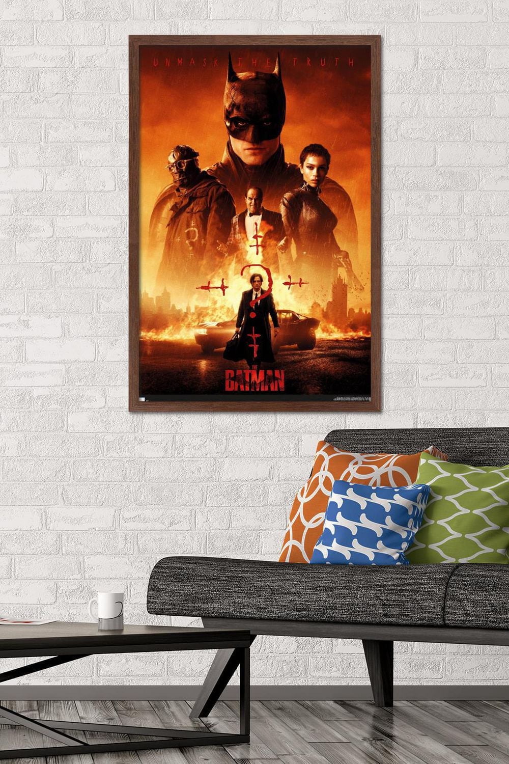 DC Comics Movie The Batman - One Sheet Wall Poster, 22.375" x 34" Framed