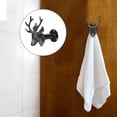 thumbnail image 6 of GOOHOCHY Creative Deer Head Hanger with Iron Antler Design for Wall Hook Decor Black Retro Effect 6.3 Inches, 6 of 8