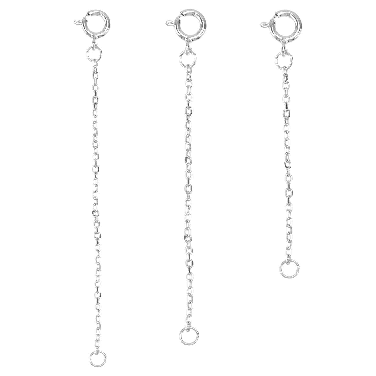 Homemaxs 3PCS Delicate Sterling Silver Chain Female Bracelet Necklace