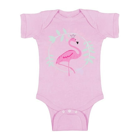 

Awkward Styles Flamingo Crown Baby Bodysuit Short Sleeve Pink Flamingo Romper for Boys Summer One Piece for Girls Pink Flamingo Romper for Children Flamingo Gifts for Little One Summer Clothing