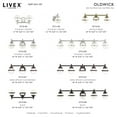thumbnail image 3 of 5713-01 Livex Lighting Oldwick - 3 Light Bath Vanity in Modern Style - 24 Inches wide by 8.25 Inches high-Antique Brass Finish, 3 of 13