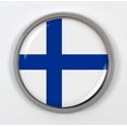 thumbnail image 3 of Finland Flag 3D Domed Automotive Emblem Round - Plastic Bezel, 3 of 3
