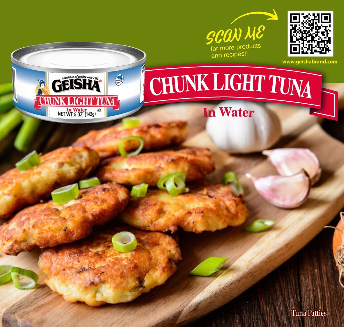 GEISHA Chunk Light Tuna In Water 5oz(Pack of 24), Canned Skipjack Tuna | No Trans Fat - No Sugar Added – Kosher Certified – Gluten Free – Omega 3 – Good Source of Protein