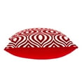thumbnail image 4 of 20" x 7" x 20" Transitional Red and White Pillow Cover With Down Insert, 4 of 5