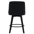 thumbnail image 4 of MINCETA Counter Stool,26" 360 Free Swivel Upholstered Bar Stool with Back-Performance Fabric in Black, 4 of 6