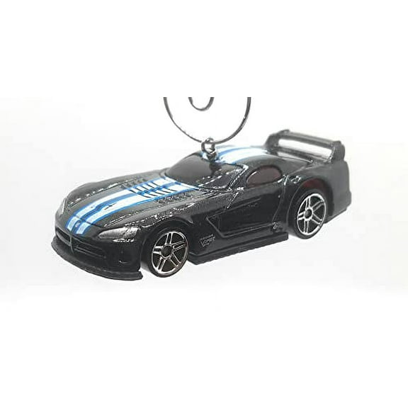 Christmas Ornament for Dodge Viper GTS-R Black Blue Stripes