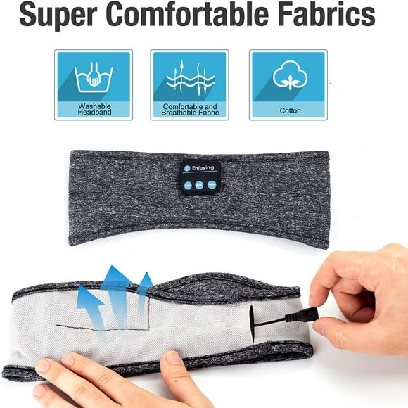 Sleep Headphones Sleeping Headphones Bluetooth, Bluetooth Headband Headphones with Built-in Thin Speakers, Comfortable for Sleeping Running Yoga