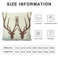 thumbnail image 5 of GOSMITH Throw Pillow Covers Stag of Deer Head Silhouette White Sika deer Reindeer Antlers Moose elk Horn Decor Cushion Cases Home Decorative Square Pillowcase Double Side Print, 5 of 5