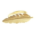 thumbnail image 2 of Gold Plated Metal Palm Tree Monstera Napkin Rings - Set of 4 (Gold Feather), 2 of 4