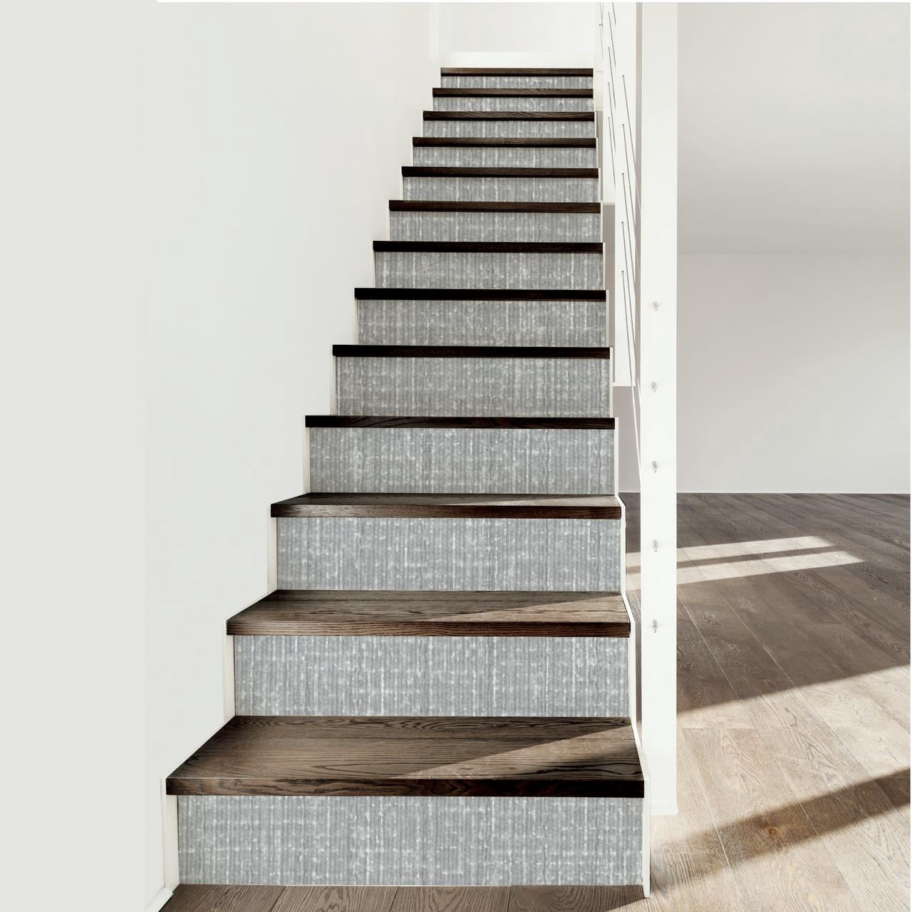 Simplify 2 Pack Shelf Liner Faux Linen in Gray