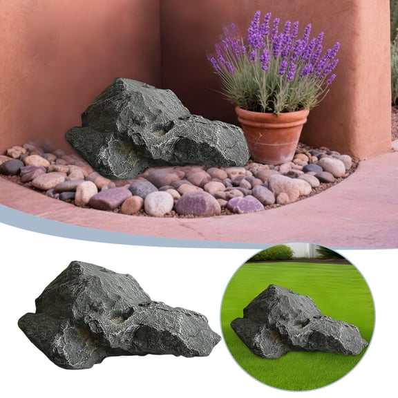 PU Artificial Rock Decor Realistic Sandstone Texture Stone, Landscape Ornament for Community Courtyard Offices Supermarkets Parks, Versatile Indoor Outdoor Accent
