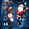 thumbnail image 1 of 1set of Christmas Window Stickers Christmas Window Decoration DIY Cute Reindeer Santa Claus for Christmas Home/Shop Decorations Removable Static Sticker Decals, 1 of 4