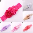 thumbnail image 3 of Beautiful Lace Flower Rose Bead Hairband Newborn Baby Headband Hair Accessory, 3 of 8