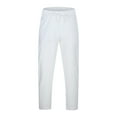 thumbnail image 3 of Rovga Mens Pants Comfortable Solid Color Straight Leg Jogger Spring Summer Leisure Athletic Lounge Pants Leisure Athletic Lounge Pants White 3Xl, 3 of 8