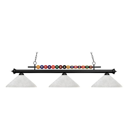 

World of Style WOS100678 Island Lighting Matte Black Steel Deneb