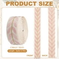 thumbnail image 2 of 3 Yards Jacquard Ribbon Trim, 0.98 Inch Leaf Pattern Decorative Fabric Woven Embroidery Trim for Sewing Crafts, Light Pink, 2 of 6
