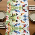 thumbnail image 5 of Spring Floral 90 Inch Table Runner, Pastoral Butterfly Birds Elegant Farmhouse Dresser Scarf Cotton & Linen Tablerunner for Dining/Kitchen Island/Holiday Party Décor 13" x 90", 5 of 9