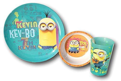 Despicable Me minions 3 piece Breakfast Lunch Dinner Set plate bowl mug cup 