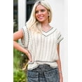 thumbnail image 3 of FOLUNSI Gilet Chic en Tricot Torsadé - Style Sans Effort, Couches Parfaites!, 3 of 8