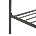 thumbnail image 6 of Weston Home Hazleton Black Metal Queen Canopy Bed with Grey Upholstered Headboard and Footboard, 6 of 7