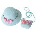 thumbnail image 1 of Sombrero de 52-54 cm de circunferencia, sombrero para niños, protector solar, sombrilla de playa, sombrero de paja, sombrero de pescador de verano, sombrero para el sol y conjunto de bolsa, 1 of 5