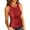 23# Red, variant on Trendy Women's Sequin Crop Tank Crew Neck Sleeveless Slim Fit Sparkle Shimmer Vest, Summer Casual Club Party Going Out Blouse,Beige L