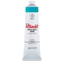 Utrecht Artists' Acrylic Paint - Teal, 5 oz Tube