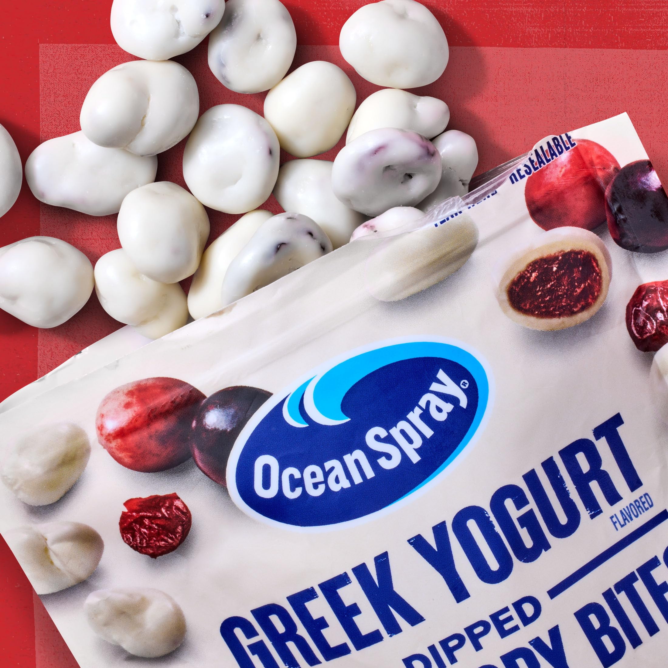 Ocean Spray? Greek Yogurt Covered Craisins?, Greek Yogurt Flavored, Covered Cranberries, Dried Fruit, 5 Oz Pouch (Pack of 12)