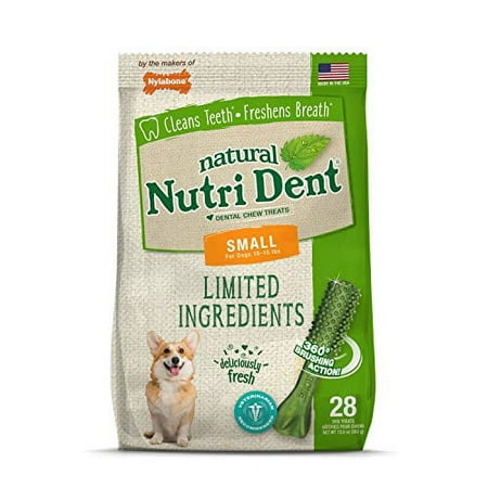 UPC: 0018214842682 | Nylabone Nutri Dent Limited Ingredient Dental Chews Fresh Breath Small 28 count