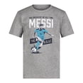 thumbnail image 3 of Camiseta Messi para niño, corte slim fit, manga corta, gris jaspeado, 3 of 4