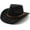 Black, variant on Unisex Western Suede Cowboy Cowgirl Hat Classic Wide Brim Fedora Hat for Men &Women