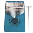 thumbnail image 1 of Kalimba, Laser Engraved Accurate Tone Handcraft 17 Key Kalimba  For Music Instrument ANGGREK Azul, 1 of 8