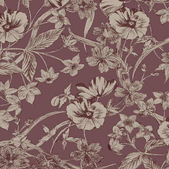Laura Ashley Summerhill Pale Blackberry Wallpaper