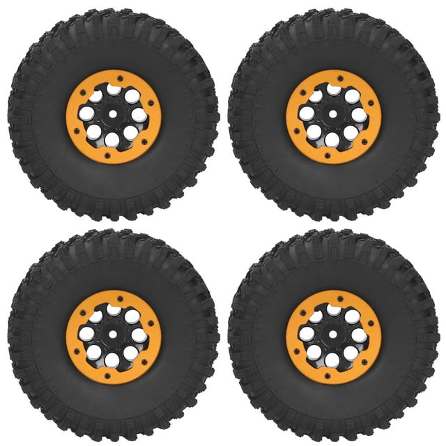 1.9in RC Wheel, Great Workmanship RC Racing Wheel 4Pcs Practical Shock Absorption for RC Racing for RC Car Blue,Red,Orange