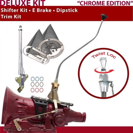 American Shifter C4 Shifter Kit Chrome 23 in. Swan E Brake Trim Kit Dipstick for F7231