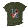 thumbnail image 3 of OAVQHLG3B 4th of July Outfits for Women American Flag T Shirt O-Neck Print Tops T-shirt Short Sleeve Casual Blouse, 3 of 6
